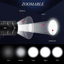 2000LM Rifle Hunting Fog Torch Zoomable 5 Mode Flashlight Long Range White Light