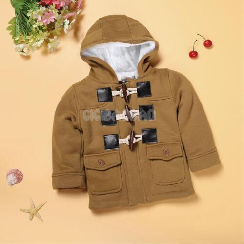 Toddler Baby Kids Boys Warm Winter Jacket Hoodies Outwear  Coat Clothes Hot