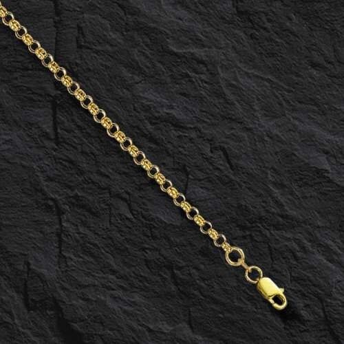 10k Yellow Gold Round Cable ROLO Link Pendant Chain/Necklace 20" 2.3mm 2.5 grams 