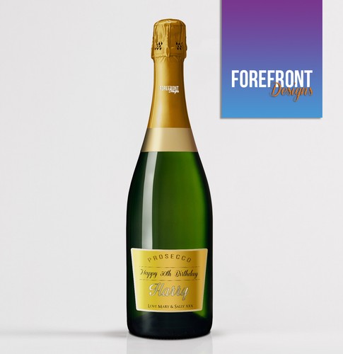 Perfect Birthday//Wedding//Graduation Gift Personalised Prosecco bottle label
