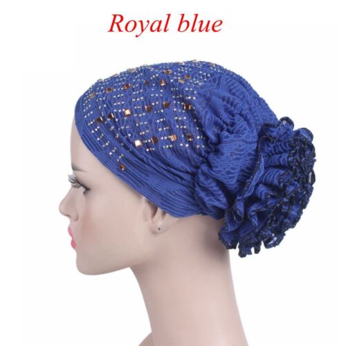 Hot Elastic Women Ladies Flower Hat Turban Chemo Cancer Hair Loss Cap Head Wrap 
