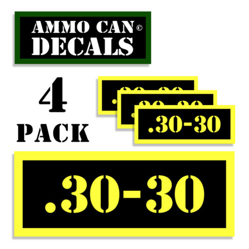 30-30  Ammo Can Label 4x Ammunition Case stickers decals 4pack YW MINI 1.5in