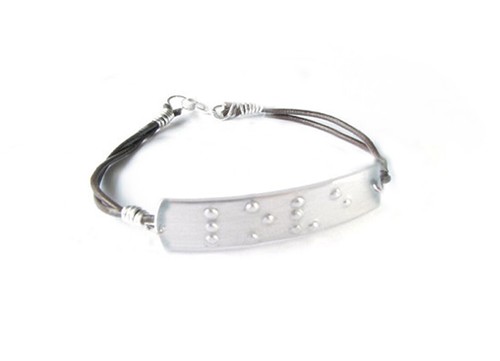 Keychain Bookmark Handmade NEW Love Braille Necklace Hand Stamped Bracelet