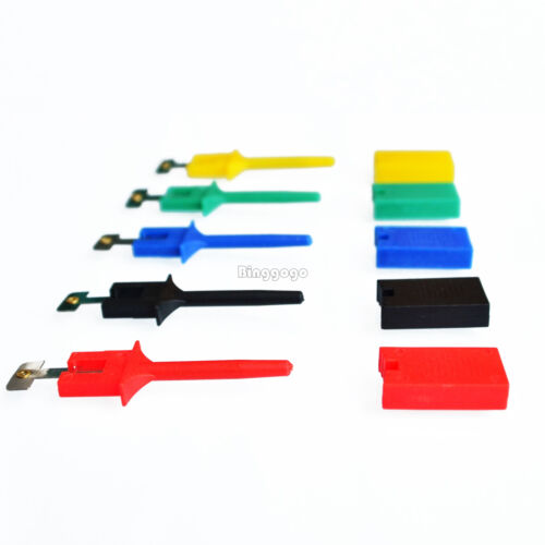 10pcs New 5 Color Mini Grabber SMD IC Test Clip Hook Probe Jumper
