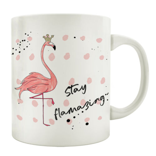 TASSE Kaffeebecher STAY FLAMAZING Dankeschön Geschenkidee Flamingo Kaffeetasse 