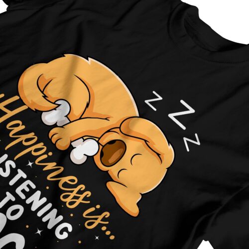 Details about  / 1Tee Mens Happiness is listening to your dog snoring T-Shirt