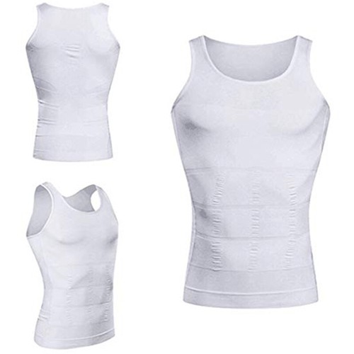 Men Fitness Chest Tummy Compression Shapers Vest Workout Cinchers Slim Tank Top