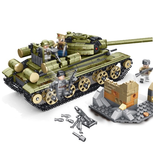 683pcs Militär T-34 Panzer Gepanzerter Modell Bausteine mit WW2 Soldat Figuren