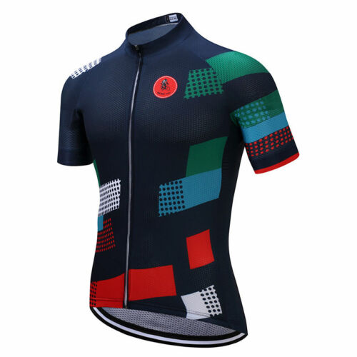 Men's Reflective Cycling Jersey Bike Clothes Short Sleeve Biking Shirt 5-Color 