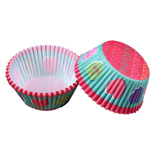 100Pcs/Set Paper Lined Foil Baking Cases Cupcake Cake Decoration Baking Cups 