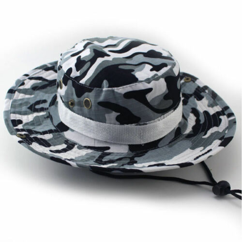 Bucket Hat Boonie Hunting Fishing Outdoor Cap Wide Brim Military Unisex Sun Camo
