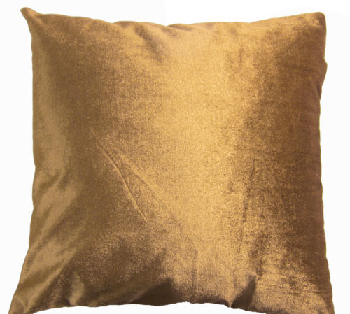 Mo84a Lt.Brown Gold Shimmer Velvet Style Cushion Cover/Pillow Case Custom Size 