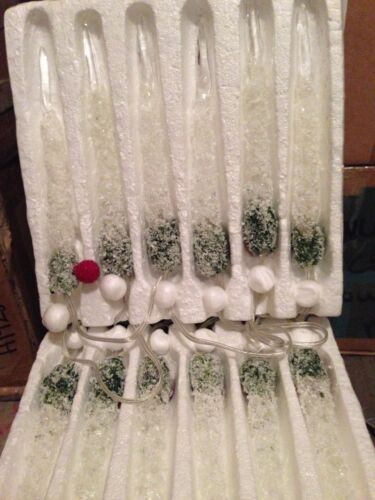12/' Lit Icicle Garland with Timer by Valerie   H19111  NEW IN OPENED BOX!!
