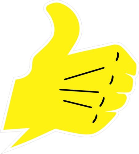 #2463 (1) 3.75&#034; Bultaco Thumbs Up Decal Sticker Laminated Sherpa