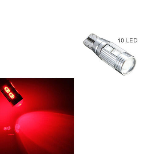 1X 10X T10 Car Side Light Bulb Error Free Canbus Xenon White 10 LEDS SMD 501 W5W