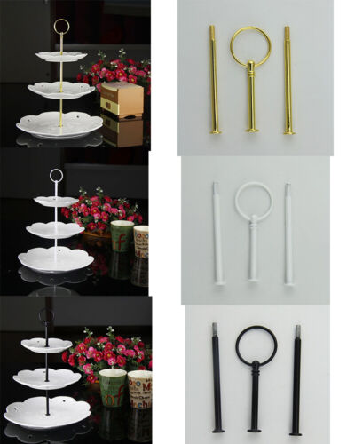 2/3 Layers Cake Plate Stand Handle Center Rod Fitting Hardware Wedding Party 