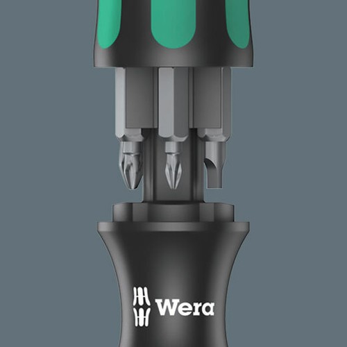 6 Bits De Couleur Wera Kraftform Compact KK 20 Tournevis Court//Long SoftFinish