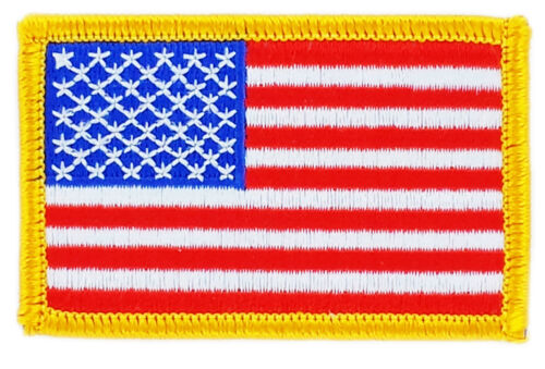 FLAG PATCH PATCHES USA UNITED STATES AMERICAN  IRON ON EMBROIDERED SMALL 