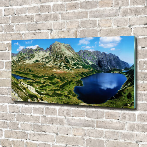 Glas-Bild Wandbilder Druck auf Glas 140x70 Deko Landschaften Winter in Bergen