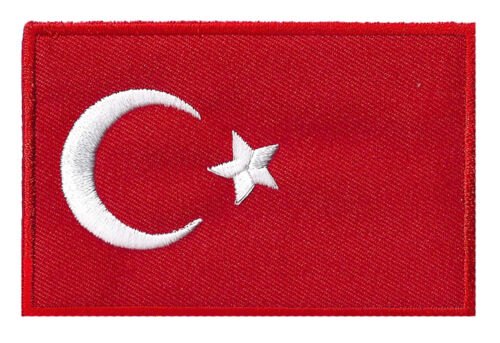 Türkei patch flicken patch flagge türkischer flagge 85 x 55 mm heißklebend