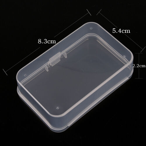 1Pcs Clear Plastic Transparent With Lid Storage Box Collection Container Case HF
