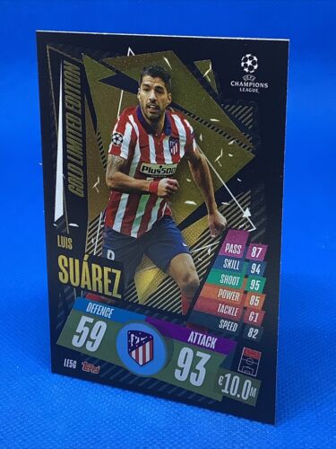 MATCH ATTAX EXTRA 2020//21 LIMITED EDITION LUIS SUAREZ ATHLETICO MADRID GOLD