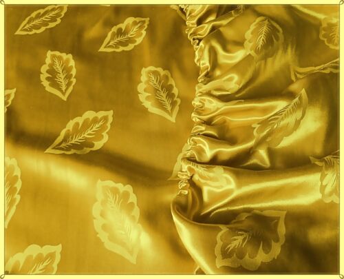 Blättermuster Größe 100 cm x 200 cm Spannbettlaken Glanzsatin Farbe Gold m