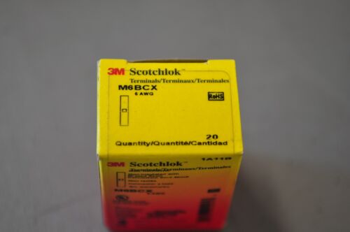 3M M6BCX Scotchlok Butt Connector Non-Insulated #6AWG Brazed Seam 20-Pack