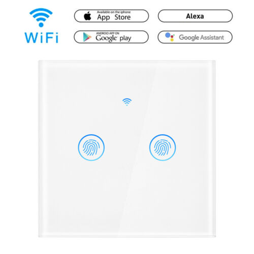 Wandschalter WiFi Smart Lichtschalter 1 2 3-fach Touchschalter Switch Smart Weiß