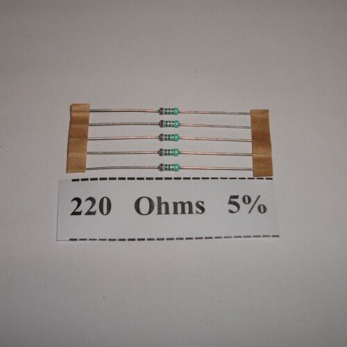 220 Ohms 5/% Tolerance Carbon Composition Resistors NOS