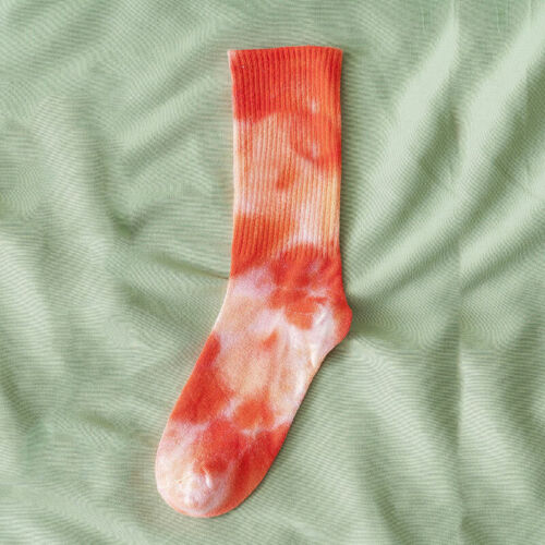 Personality Tie-dye Skate Socks Unisex Hip Hop Cotton Calf Length Tube Socks