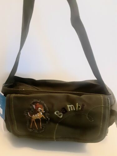 Details about    Disney Bambi Shoulder Bag Canvas Green Purse NWT Birthday Gift  New Women 