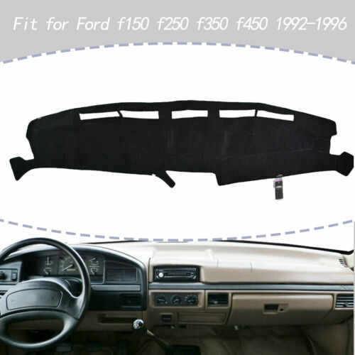 Black Dash Mat Pad Dashboard New Dashmat For Ford F150 F250 F350 1992-1996
