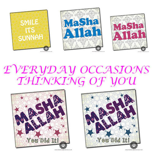 Everyday Occassion Thinking Of You Muslim Greeting Cards 150 x150mm Square 