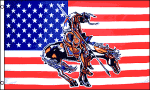 End Of The Trail 3x5 Polyester Flag Horse United States
