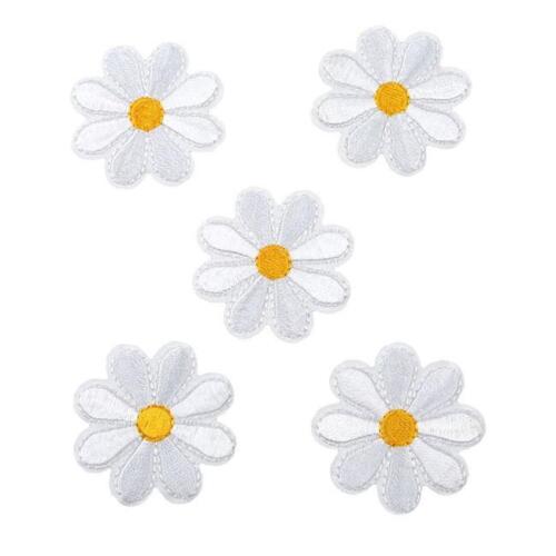 5Pc Flower Patches Sew on/Iron on Applique Embroidered Badge Bag Dress Craft S 