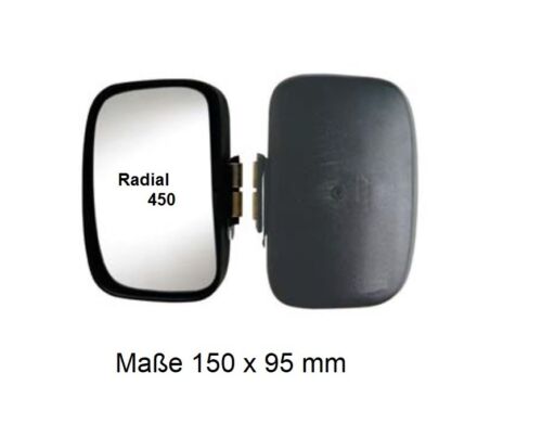 Außenspiegel Einbauspiegel Zusatzspiegel Toterwinkelspiegel ca 150mmx95mm R450° 