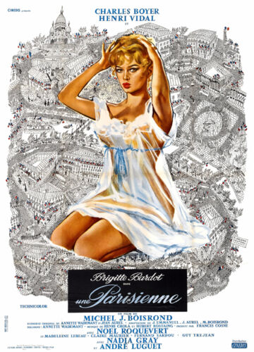 Une Parisienne Brigitte Bardot Charles Boyer movie poster print 2