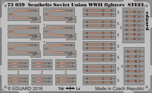 EDUARD 73039 WWII Soviet Union Fighters Seatbelts STEEL in 1:72