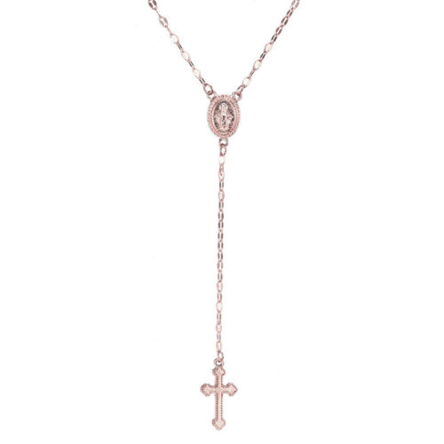 Details about   Rosary Beads Necklace Jesus Crucifix Virgin Mary Pendant Chain Mens Womens New 