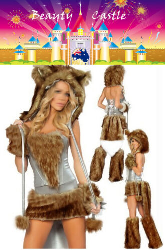 Animal Costume  Brown Big Bad Wolf Furry Fancy Party Dress Costume COS029