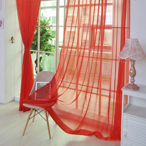 Kids Net Voile Screening Windows Curtains Sheer Drape For Living-room Bedroom UK 