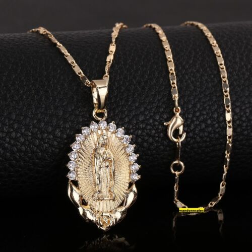 18k Gold Plated Stunning Various Pendant Designs Necklace Cross Crucifix Mary 