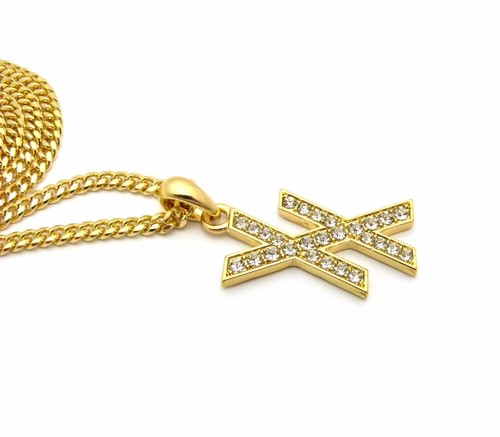 NEW ICED OUT MGK XX PENDANT /& 24/" BOX//CUBAN//ROPE CHAIN HIP HOP NECKLACE XSP554G