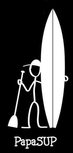 SUP Stand Up Surfing Stick Figure Family Decal Vinyl Car Window Stickers