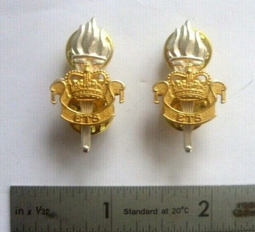 ETS EDUCATIONAL TRAINING SERVICES OFFICER COLLAR BADGES AGC BRITISH ARMY 