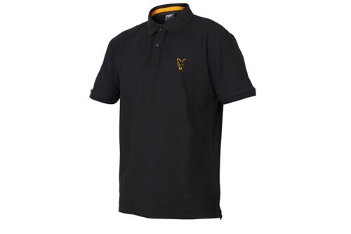 Fox Collection Black Orange Polo Shirt Poloshirt Polo Hemd Poloshirt Bekleidung 