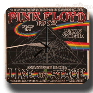 Pink Floyd 1972 concert Vintage rétro en métal étain signe Horloge Murale