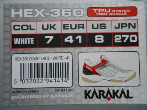 Karakal HEX-360 Cour Chaussures Indoor Trainer Badminton Squash etc....