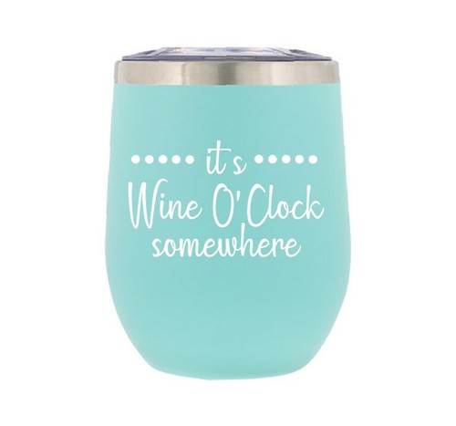 wine glass decal Wine o/'clock somewhere decal tumbler decal wine decal